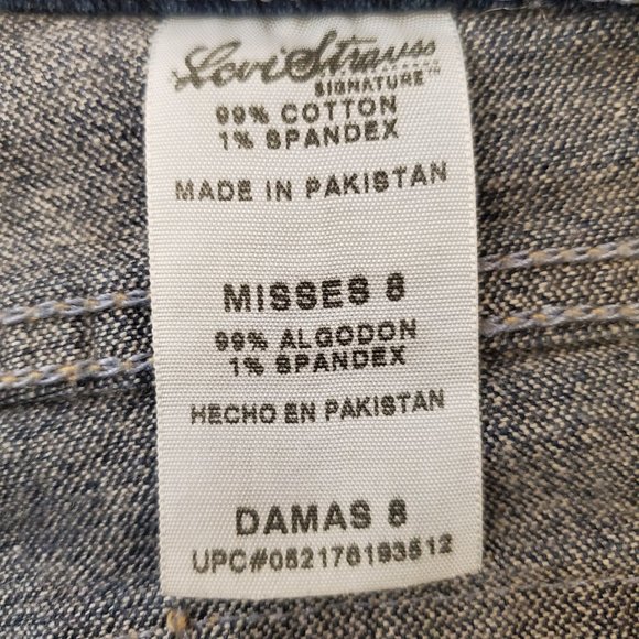 Levi's Signature Stretch Capri Jeans Misses sz 8 Dark Wash EUC - Picture 4 of 11